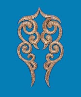 Páros csipke rátét 16x5 cm - GOLD